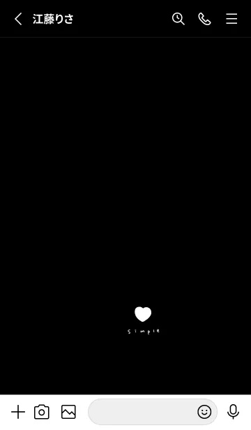[LINE着せ替え] 黒と白。ハート。の画像2
