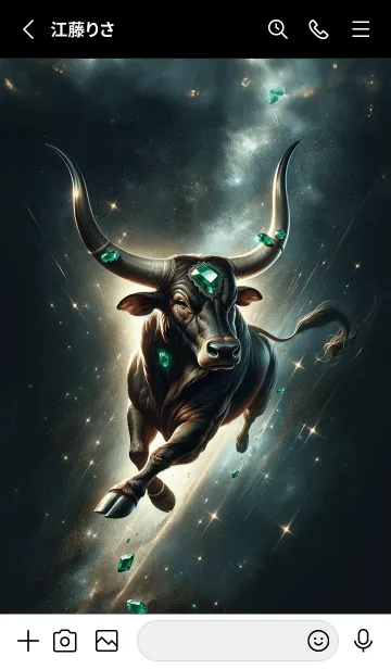 [LINE着せ替え] 幸運の牡牛座と誕生石 01の画像2
