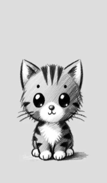 [LINE着せ替え] 猫猫のかわいい手描きの子猫の画像1