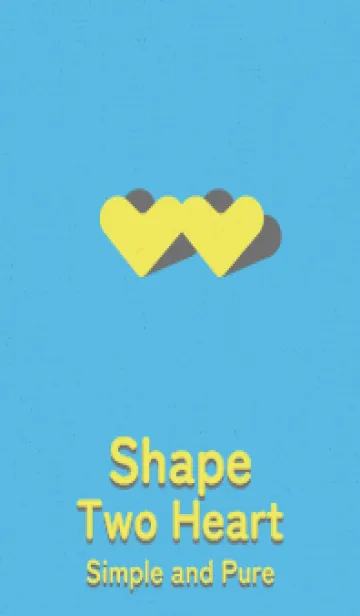 [LINE着せ替え] 2ハートのきせかえ ブルーイエローの画像1