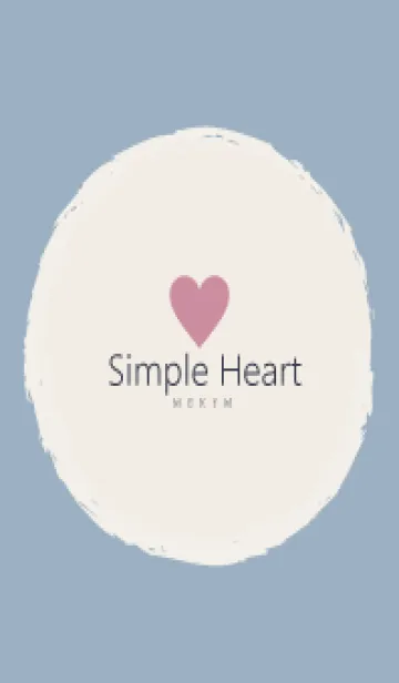 [LINE着せ替え] Simple Heart Blue-NATURAL 6の画像1