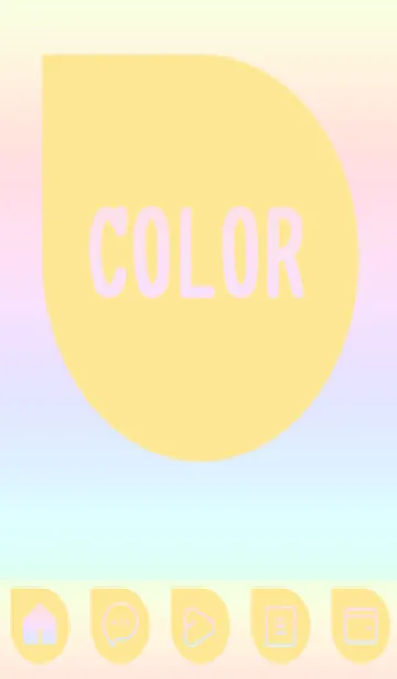 [LINE着せ替え] yellow color rainbow J10の画像1