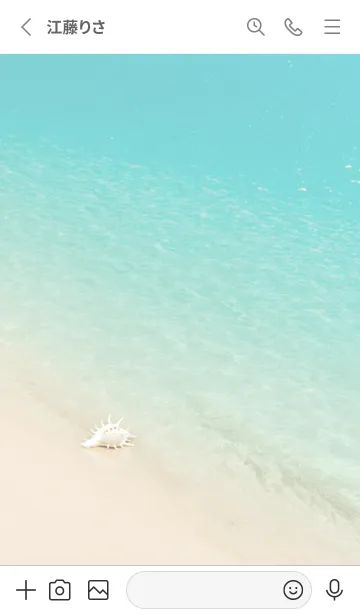 [LINE着せ替え] Gray 白い貝殻01_1の画像2