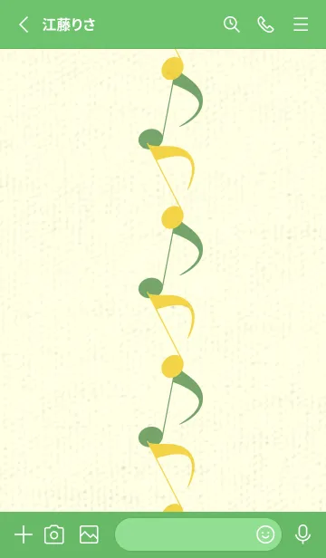 [LINE着せ替え] 八分音符1 黄水仙の画像2
