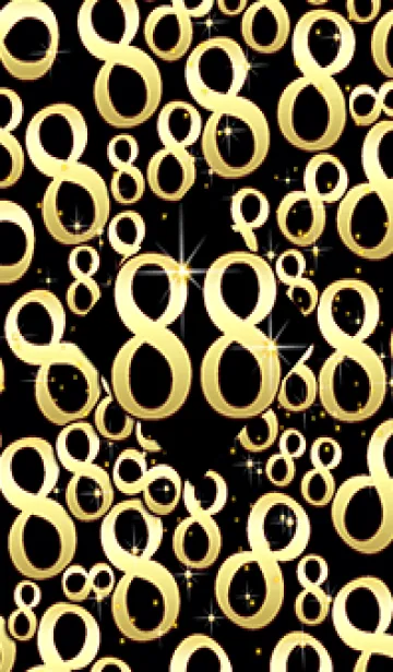 [LINE着せ替え] 88*with Black #2024の画像1