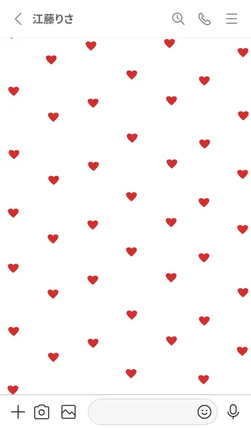 [LINE着せ替え] pattern_heart (red)の画像2