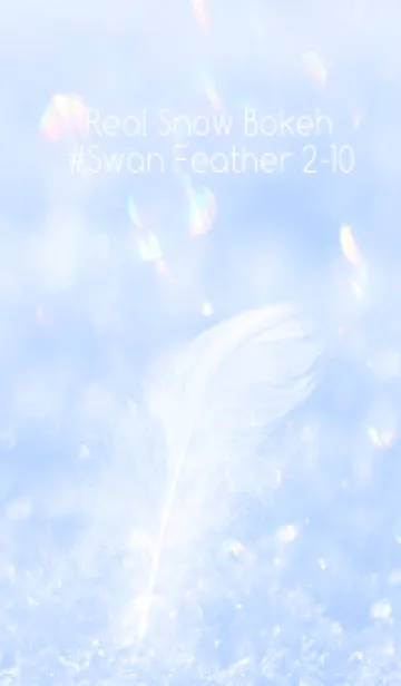 [LINE着せ替え] Real Snow Bokeh #Swan Feather 2-10の画像1