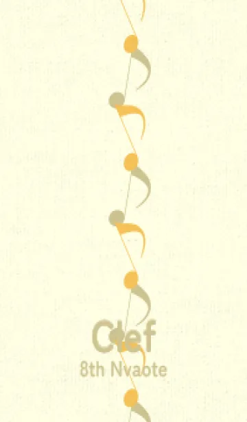 [LINE着せ替え] 八分音符1 サフランイエローの画像1