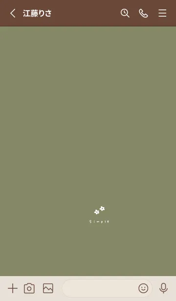 [LINE着せ替え] カーキベージュと小さなお花。の画像2