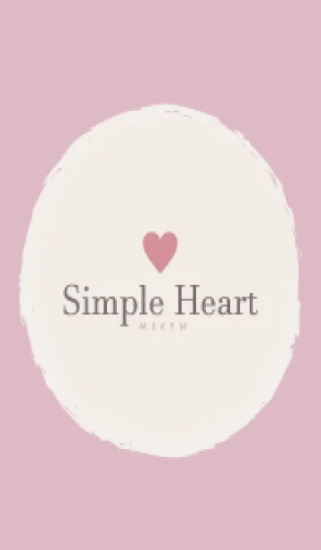[LINE着せ替え] Simple Heart Dusky Pink-NATURAL 6の画像1
