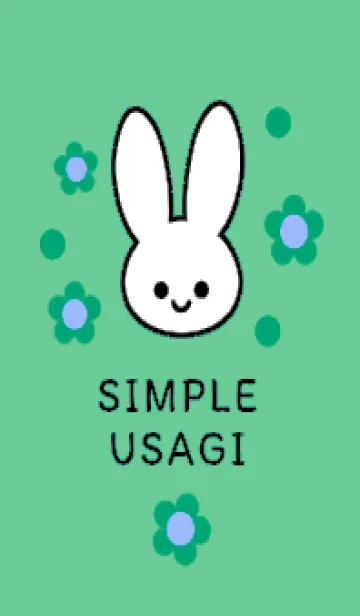 [LINE着せ替え] シンプル ウサギ -フラワー-70の画像1