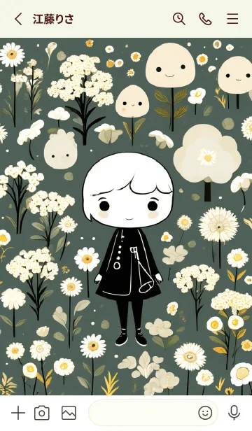 [LINE着せ替え] Cute girl and lots of flowers(JP)の画像2