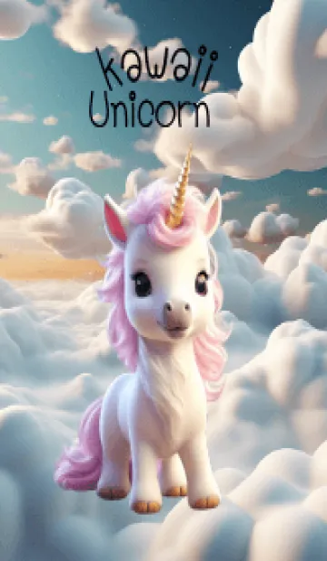 Kawaii Unicorn in Could Theme (JP)の着せ替えメイン画像