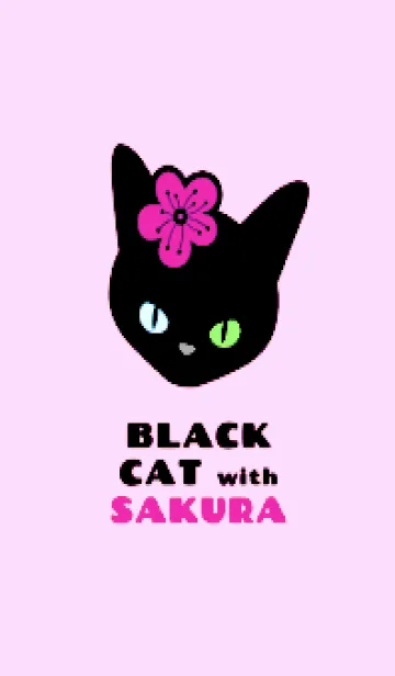 [LINE着せ替え] ブラックキャット＆桜 3の画像1