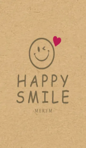 [LINE着せ替え] HAPPY SMILE KRAFT LOVE - MEKYM 33の画像1