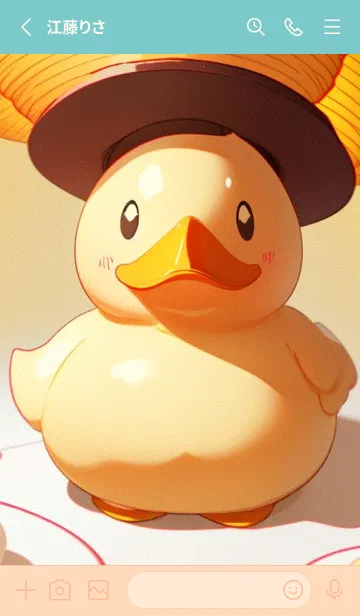 [LINE着せ替え] 黄色いアヒルの子の画像2