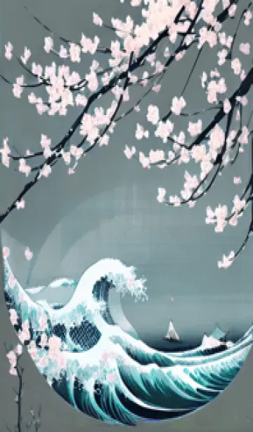 [LINE着せ替え] 浮世絵 山海桜 5Ww 1の画像1