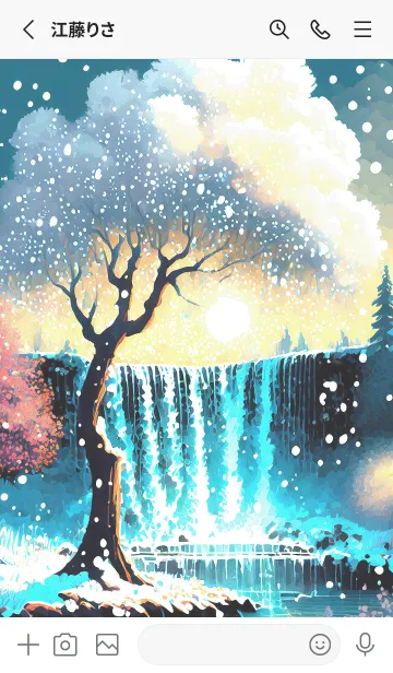 [LINE着せ替え] 優美な冬の風景の着せかえ(Winter-2594)の画像2