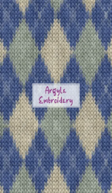 [LINE着せ替え] Argyle Embroidery 37の画像1