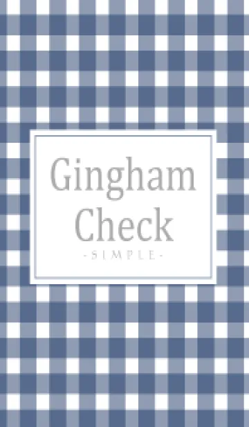 [LINE着せ替え] Gingham Check Navy - SIMPLE 30の画像1