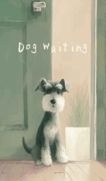 [LINE着せ替え] Dog Waiting - シュナウザー - 夕方の画像1