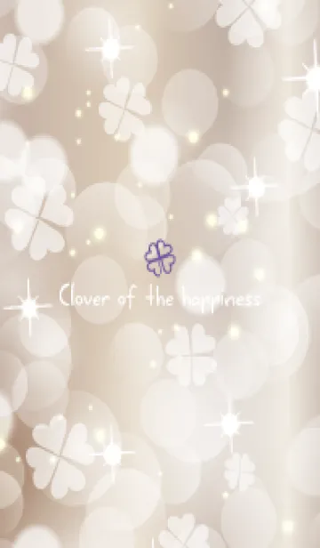 [LINE着せ替え] Clover of the happiness BEIGE-20の画像1