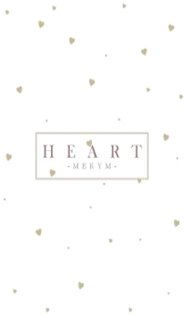 [LINE着せ替え] HEART BEIGE-SIMPLE MEKYM 25の画像1