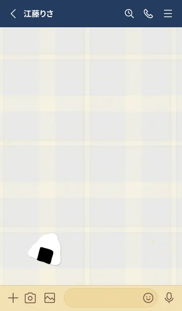 [LINE着せ替え] チェック柄 おにぎり15の画像2