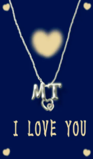 [LINE着せ替え] イニシャル34 M&T  ネイビーの画像1