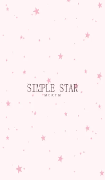 [LINE着せ替え] SIMPLE STAR -PINK WHITE- 16の画像1
