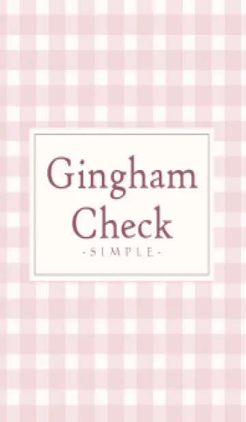 [LINE着せ替え] Gingham Check Natural Pink - SIMPLE 30の画像1