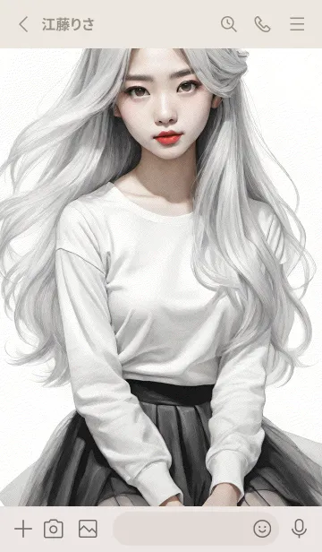 [LINE着せ替え] イメージの創造性-チビ桜女 5W5 3の画像2