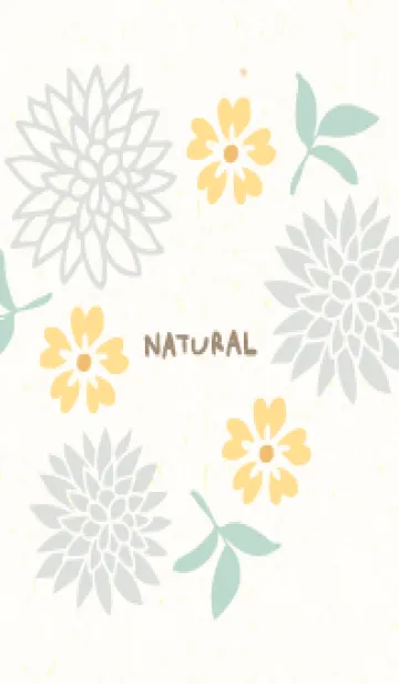 [LINE着せ替え] 2種の花と葉3の画像1