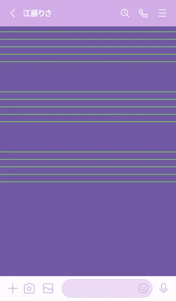 [LINE着せ替え] 五線譜1 菫色の画像2