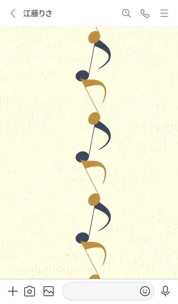 [LINE着せ替え] 八分音符1 黄土色の画像2