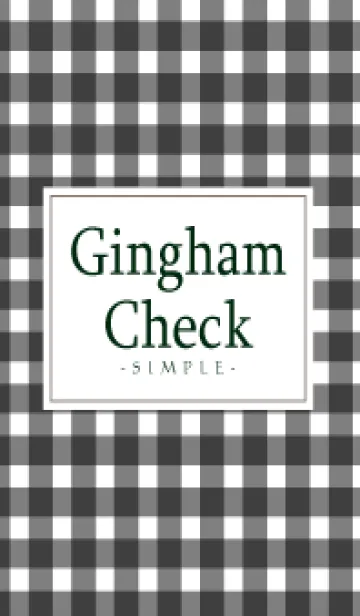 [LINE着せ替え] Gingham Check Black - SIMPLE 30の画像1