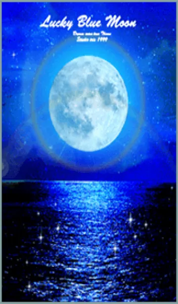 [LINE着せ替え] 運気上昇 Lucky Blue Moon17の画像1