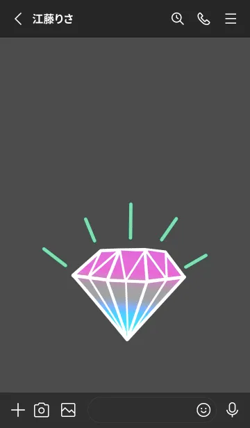 [LINE着せ替え] グラデーション ダイヤモンド .161の画像2