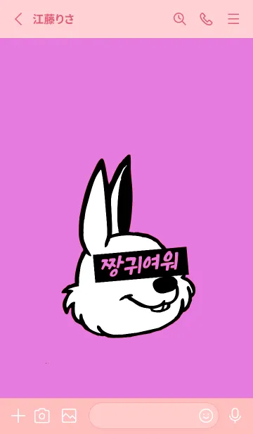 [LINE着せ替え] KOREA RABBIT THEME 137の画像2