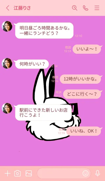 [LINE着せ替え] KOREA RABBIT THEME 137の画像3