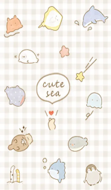 [LINE着せ替え] beige キュートな海02_1の画像1