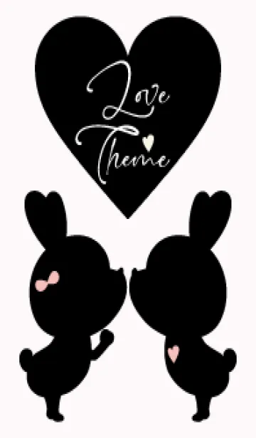 [LINE着せ替え] LOVE THEME Black & Pink.85の画像1