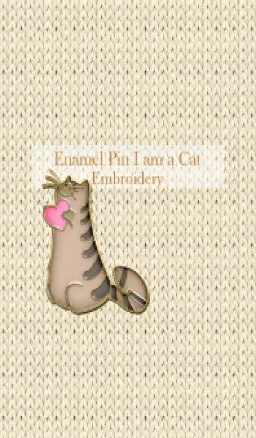 [LINE着せ替え] I am a Cat Enamel Pin & Embroidery 54の画像1