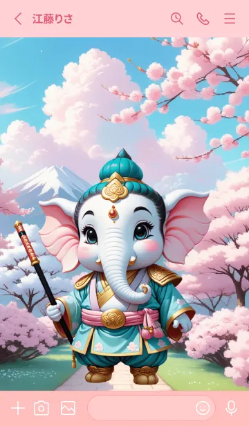 [LINE着せ替え] Japan Ganesha samurai Theme (JP)の画像2
