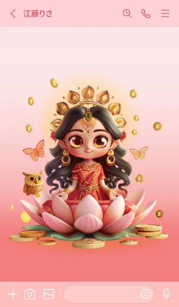 [LINE着せ替え] Lakshmi is cute, money, work.(JP)の画像2