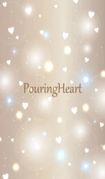 [LINE着せ替え] Pouring Heart - BROWN 22の画像1