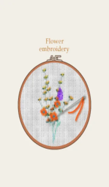 [LINE着せ替え] Flower embroidery 89の画像1