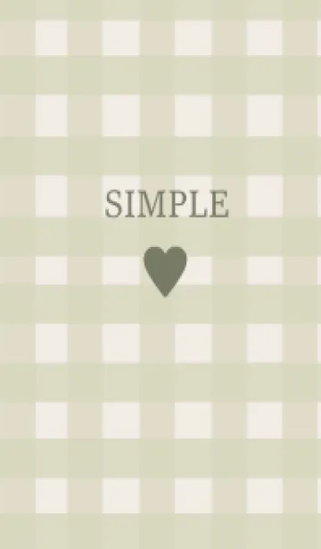 [LINE着せ替え] SIMPLE HEART =check  pistachio=の画像1