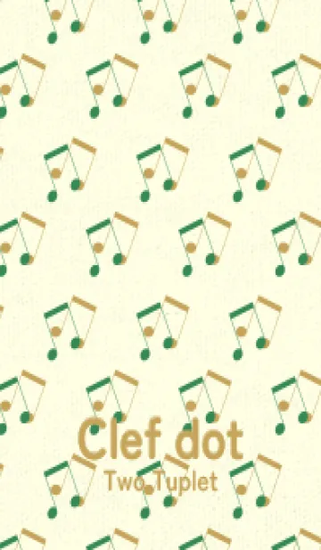 [LINE着せ替え] 2連符柄  牧草色の画像1