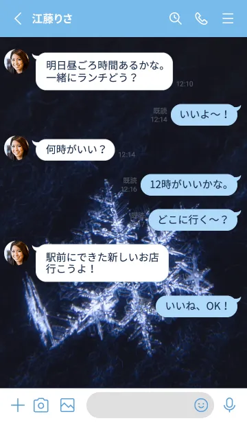 [LINE着せ替え] Real Snow Crystal #6-13の画像3